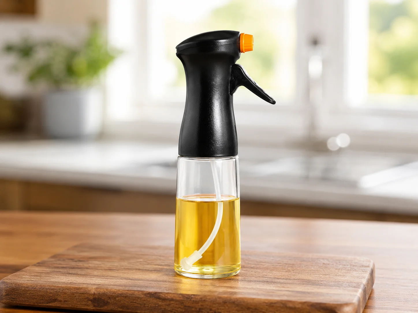 Pulverizador de aceite de cocina reutilizable de plástico